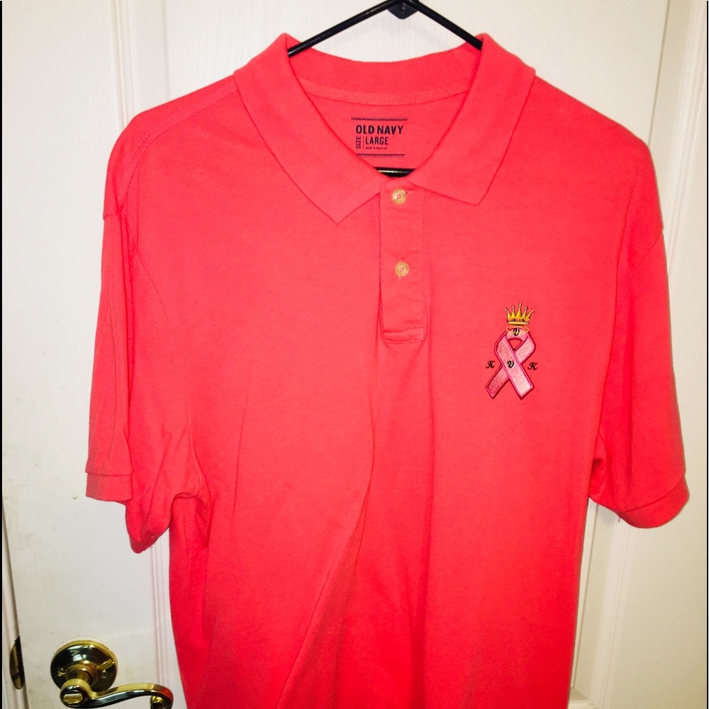 Old Navy men’s polo shirt pink color